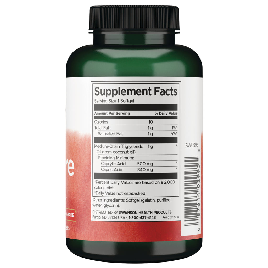 SWU995 | Back label with supplement facts and serving information - Thumbnail