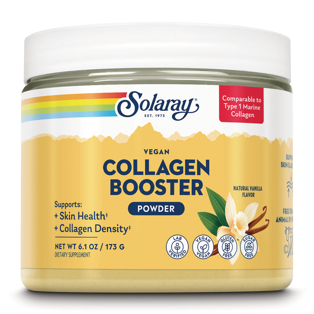 SLR542 | Solaray Vegan Collagen Booster powder, natural vanilla flavor, 6.1 oz (173 g) - Thumbnail