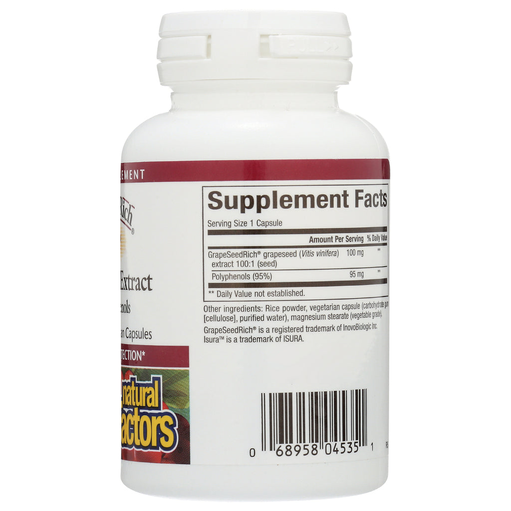 NFC124 | Back of white supplement bottle showing Supplement Facts panel, ingredients text and barcode - Thumbnail