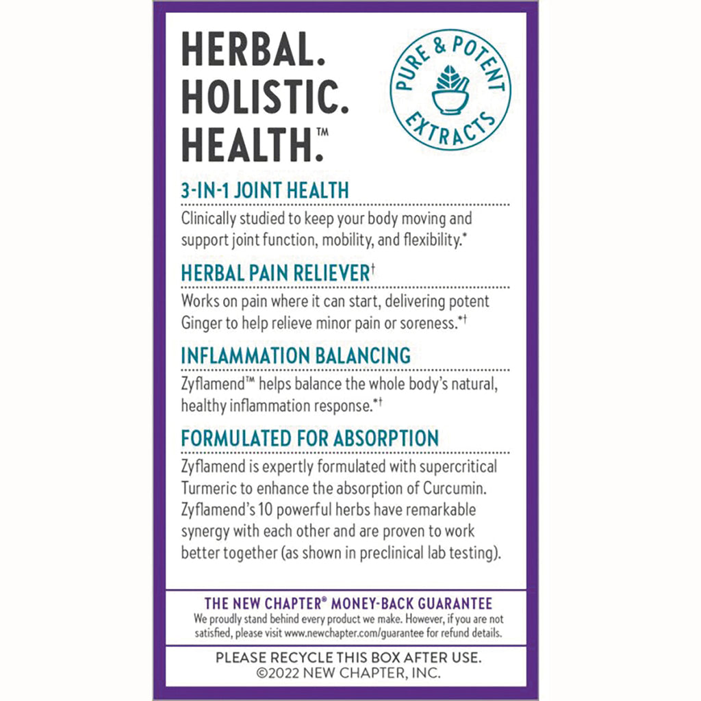 NWC280 | product infographic panel listing 3-in-1 joint health, herbal pain reliever, inflammation balancing, formulated for absorption - Thumbnail
