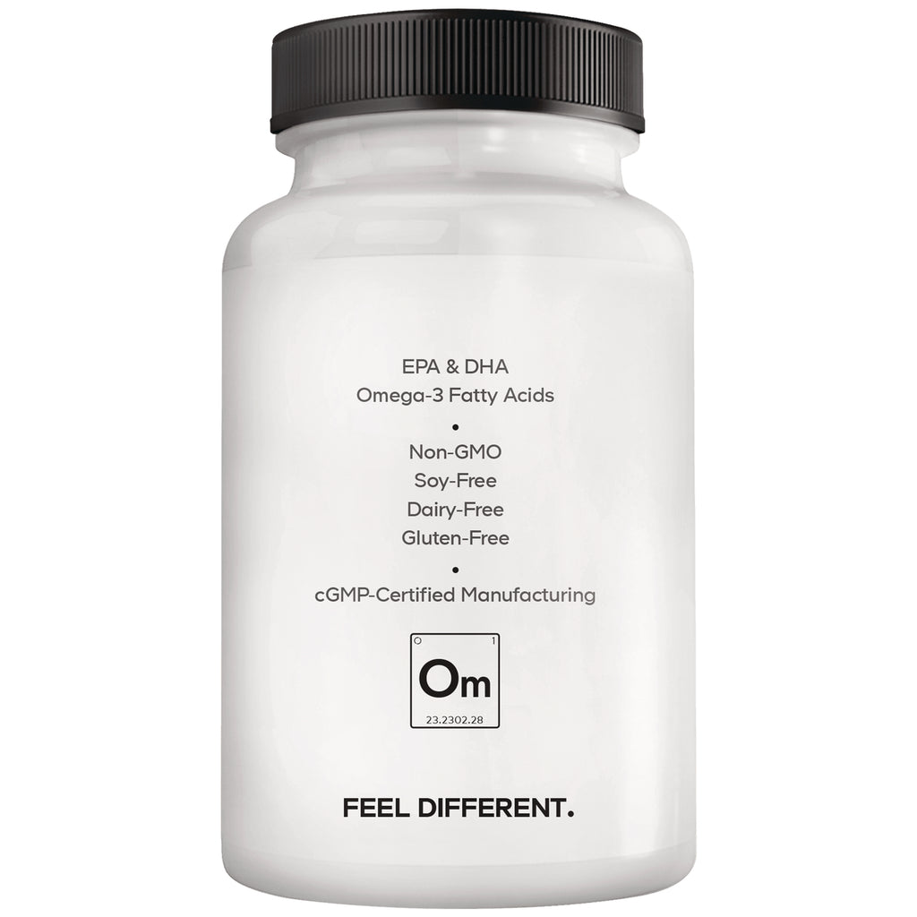 CDG051 | Back label listing EPA & DHA, Omega-3 fatty acids, Non-GMO, soy-free, dairy-free, gluten-free, cGMP-certified - Thumbnail