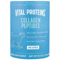 VPR002 | Vital Proteins Collagen Peptides, Unflavored, front canister showing 20g collagen per serving