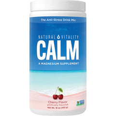 NVT040 | Natural Vitality CALM magnesium supplement, cherry flavor front label