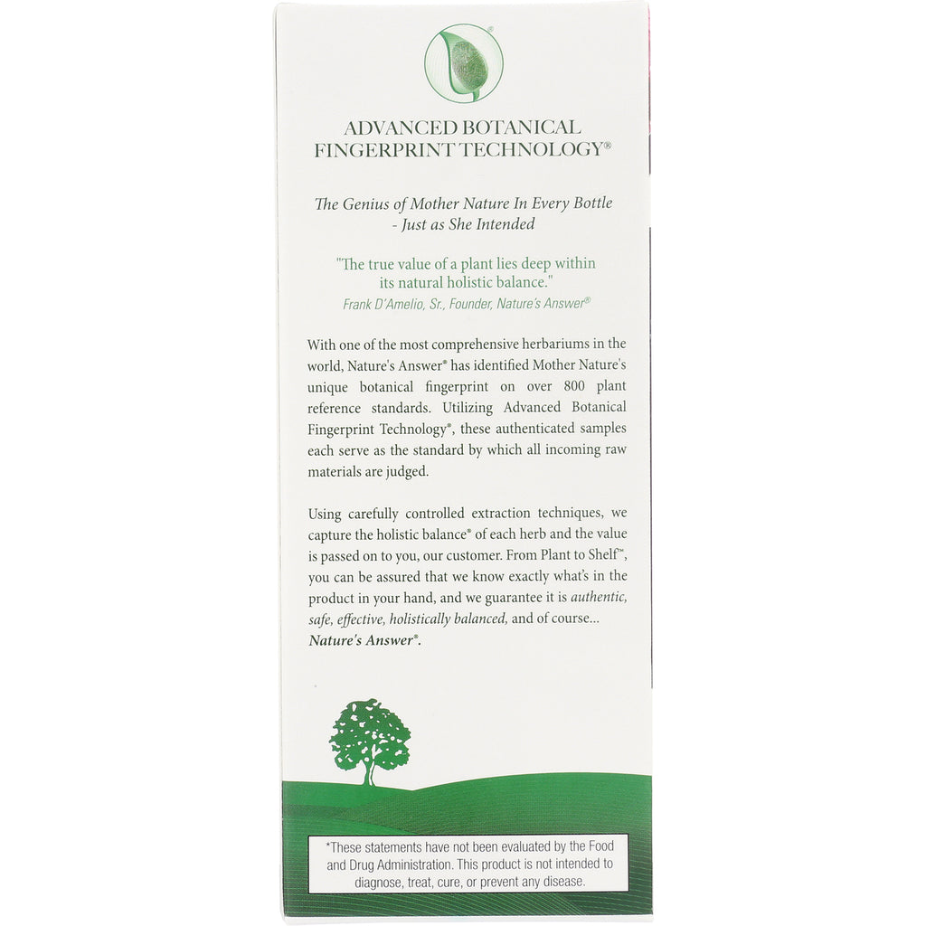 NAT121 | Product infographic panel titled Advanced Botanical Fingerprint Technology with paragraph text, green tree graphic and FDA disclaimer - Thumbnail
