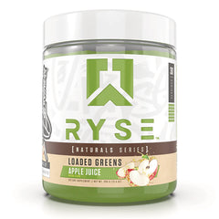 RYS008 | RYSE Loaded Greens apple juice dietary supplement jar front label