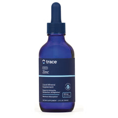 TM027 | Trace Ionic Zinc liquid mineral supplement in blue 2 fl oz dropper bottle, 50 mg per serving