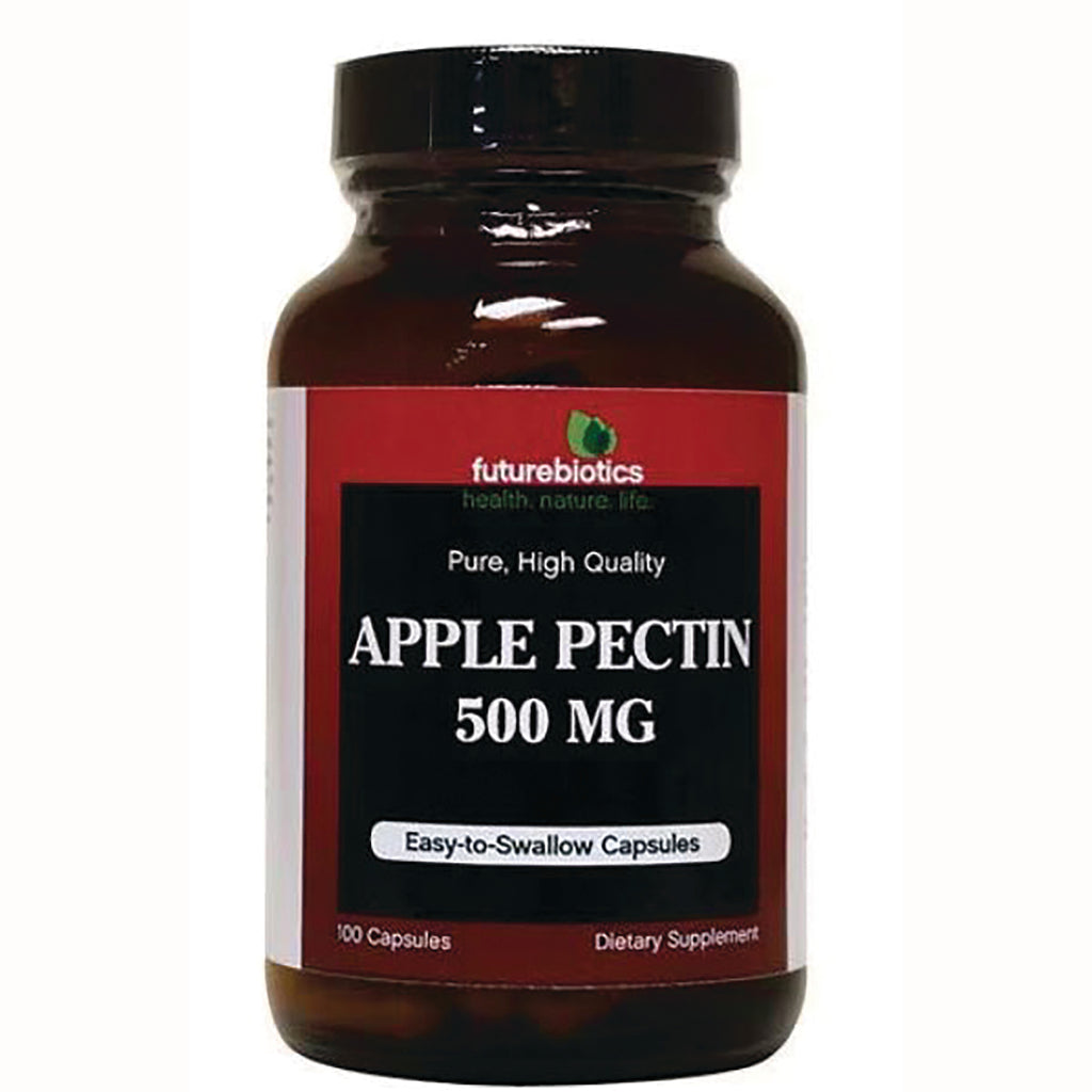 FB056 | Futurebiotics Apple Pectin 500 MG bottle, front label reading APPLE PECTIN 500 MG and Easy-to-Swallow Capsules - Thumbnail