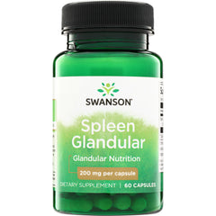 SW1306 | Swanson Spleen Glandular supplement bottle, 200 mg per capsule, 60 capsules