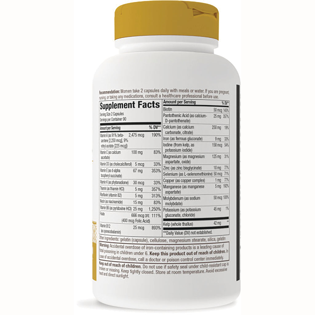 NW305 | back of white supplement bottle showing Supplement Facts label and nutrition panel - Thumbnail