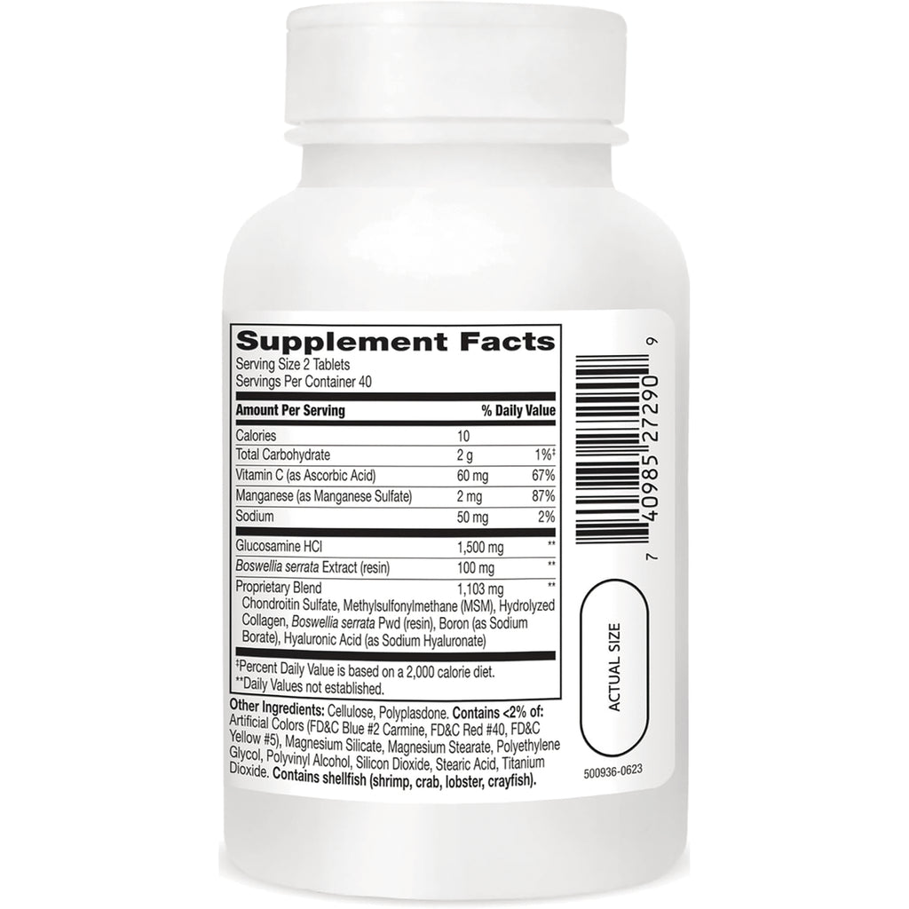 CNT200 | Back of white supplement bottle showing Supplement Facts label with serving size, ingredients, and barcode - Thumbnail