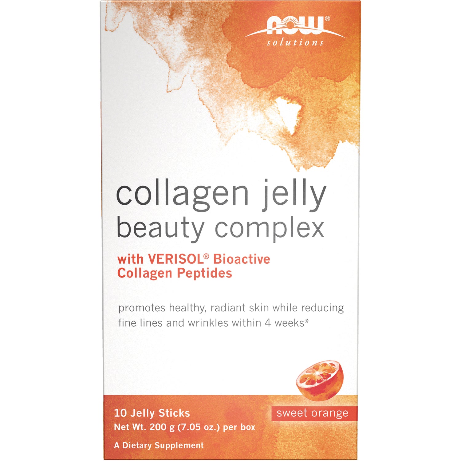 NWF1364 | Collagen Jelly beauty complex box, sweet orange flavor, 10 jelly sticks
