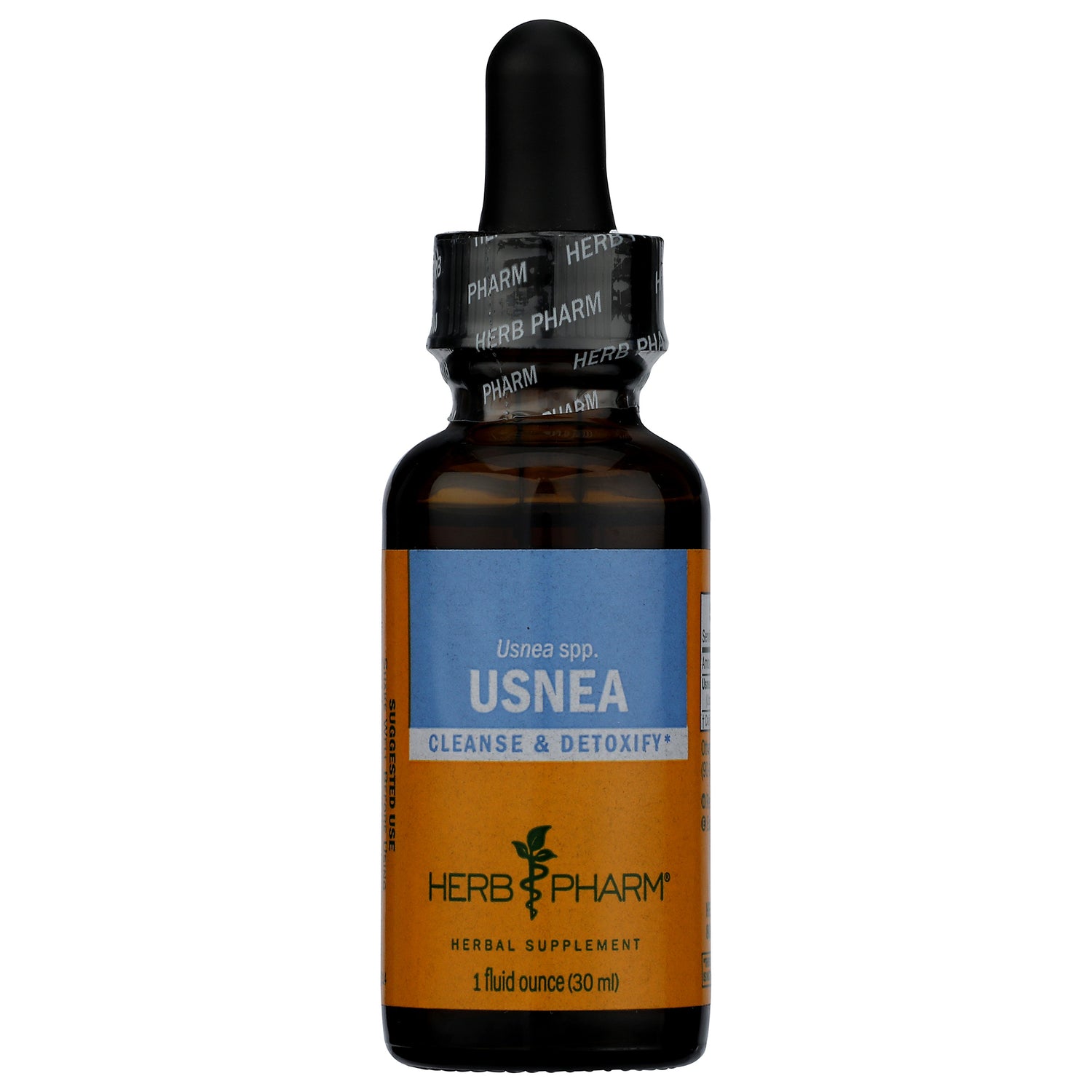 HPH066 | Amber glass dropper bottle labeled USNEA liquid herbal extract Herb Pharm 1 fluid ounce