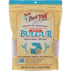 BOB430 | Bob's Red Mill red bulgur whole grain bag front showing brand logo and net wt 24 oz