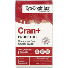 KY108 | Kyo-Dophilus Cran+ probiotic box for urinary tract and bladder health, 60 capsules front packaging