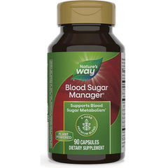 NW579 | Nature's Way Blood Sugar Manager supplement bottle front label, 90 capsules