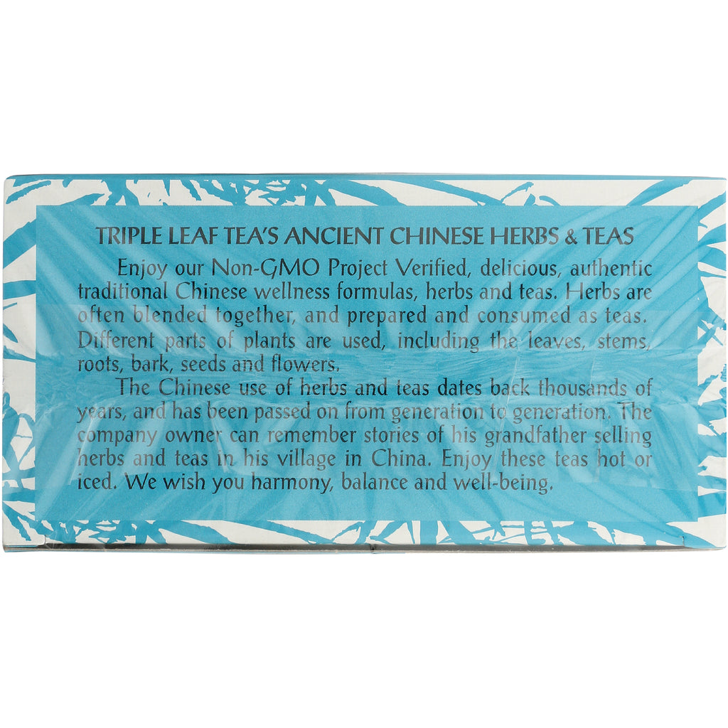 TLT015 | Triple Leaf Tea's Ancient Chinese Herbs & Teas back panel with Non-GMO Project Verified story text - Thumbnail