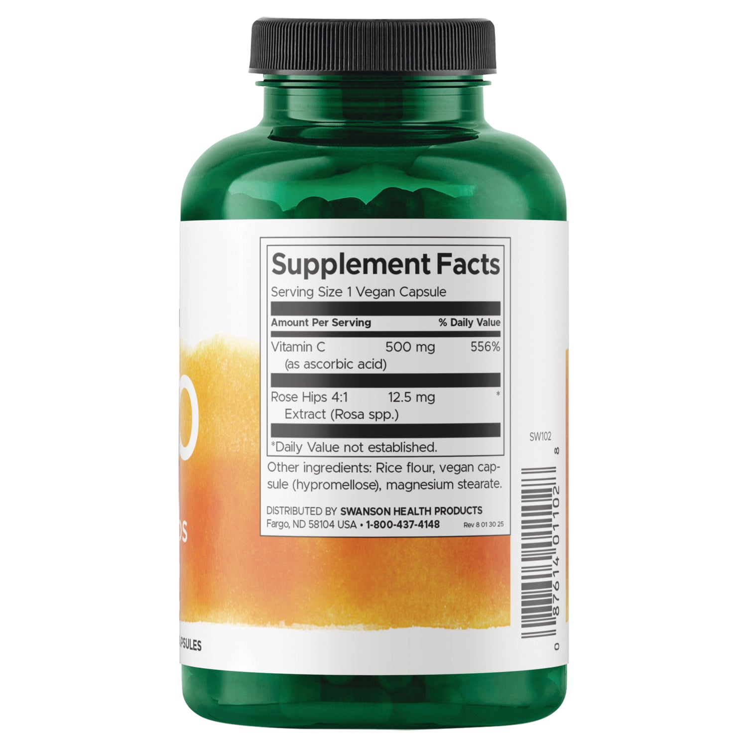 SW102 | Capsule size shown with cm and inch rulers