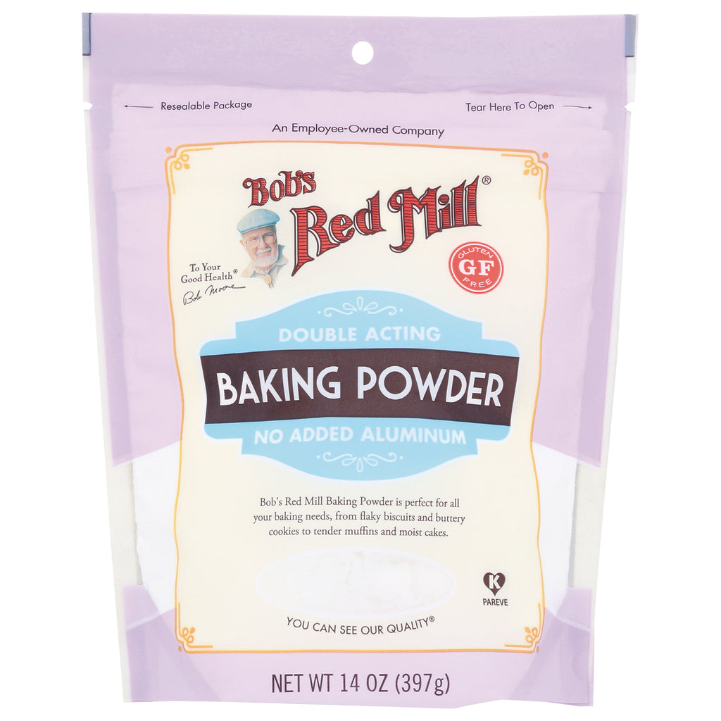 BOB289 | Bob's Red Mill double acting baking powder pouch 14 oz, label reads Baking Powder and No Added Aluminum - Thumbnail