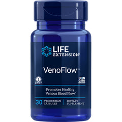 LE417 | Life Extension VenoFlow blue bottle, 30 vegetarian capsules promoting healthy venous blood flow