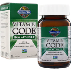 GLF150 | Garden of Life Vitamin Code Raw K-Complex, 60 vegan capsules dietary supplement