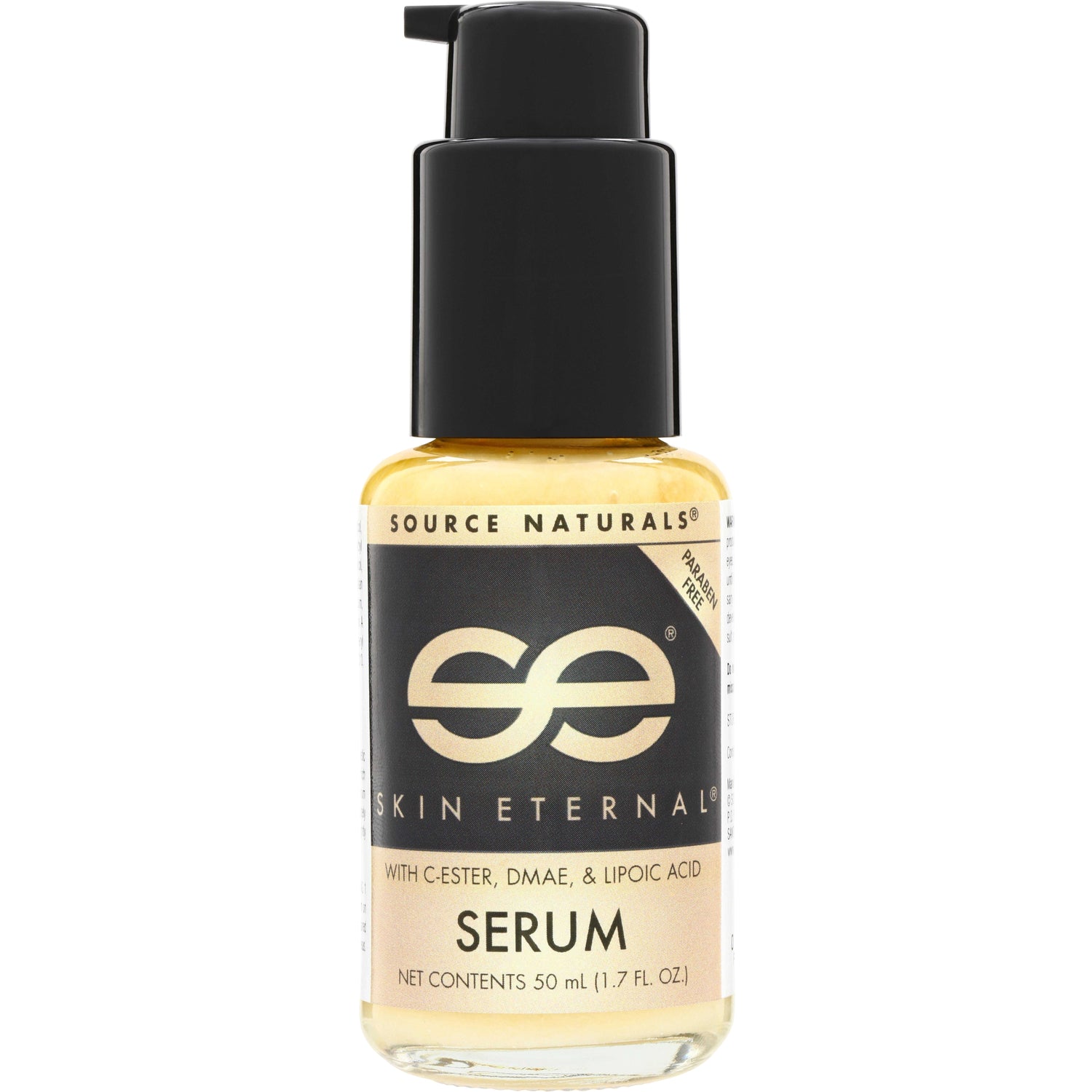 SN264 | Source Naturals Skin Eternal Serum pump bottle, 50 mL (1.7 fl oz), paraben free
