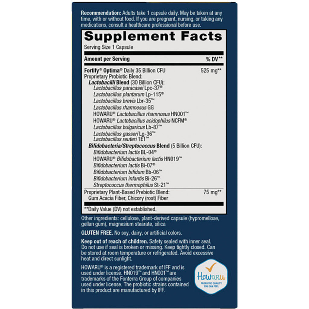 NW802 | Back panel with Supplement Facts, ingredients, warnings, and storage instructions on navy box - Thumbnail