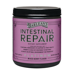 BAR114 | Barlean's Intestinal Repair dietary supplement jar, mixed berry flavor, front label