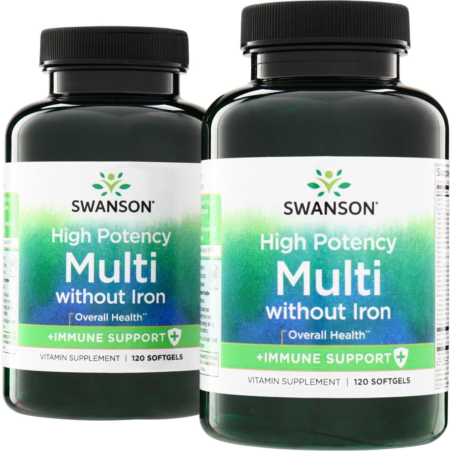 SW1074 | Swanson High Potency Multi without Iron, Immune Support, 120 softgels