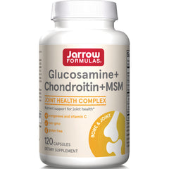 JR146 | Jarrow Formulas Glucosamine+ Chondroitin+MSM joint health complex bottle, 120 capsules