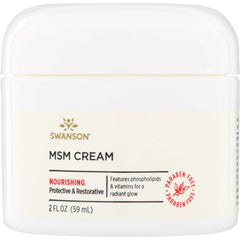 SW1464 | Swanson MSM Cream 2 fl oz, nourishing, protective & restorative; paraben free