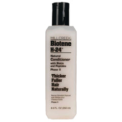 MCB005 | White bottle of Mill Creek Biotene H-24 natural conditioner 8.5 fl oz with black cap, front label visible