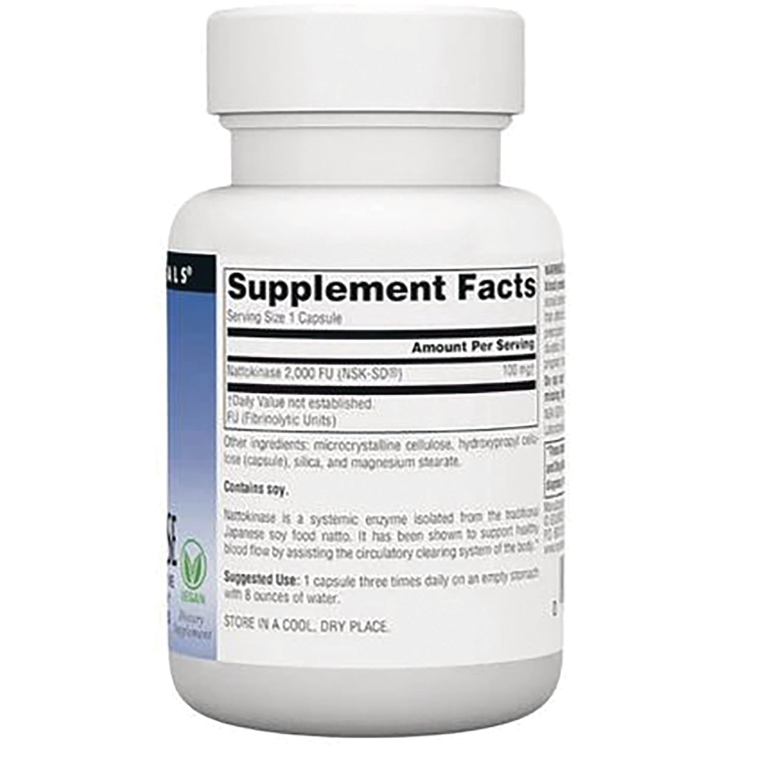 SN743 | Supplement Facts panel on the back of the bottle label