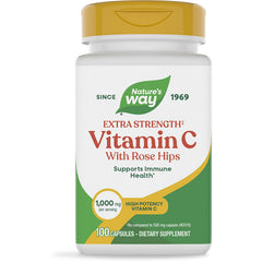 NW693 | Nature's Way Extra Strength Vitamin C with Rose Hips bottle, 100 capsules dietary supplement