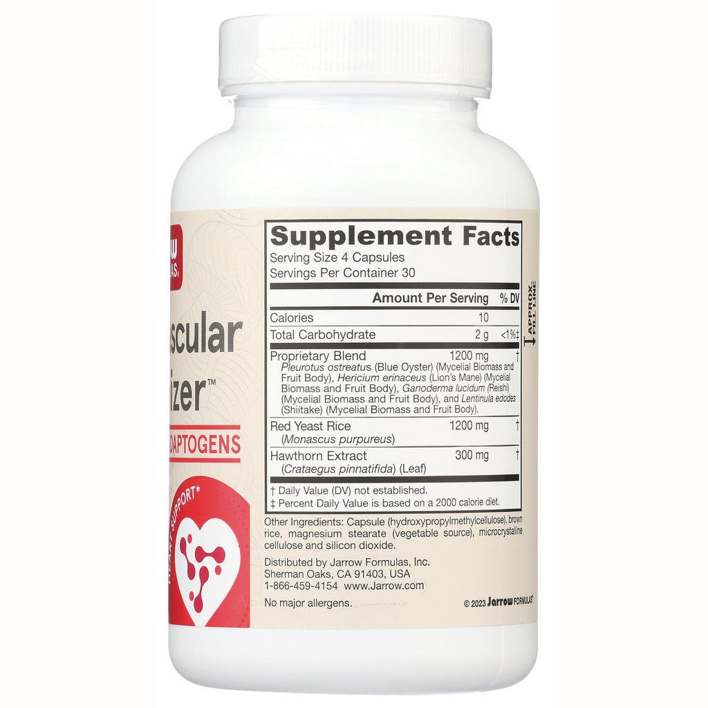 JR372 | supplement facts panel on white bottle back showing serving size 4 capsules, proprietary blend and ingredients - Thumbnail