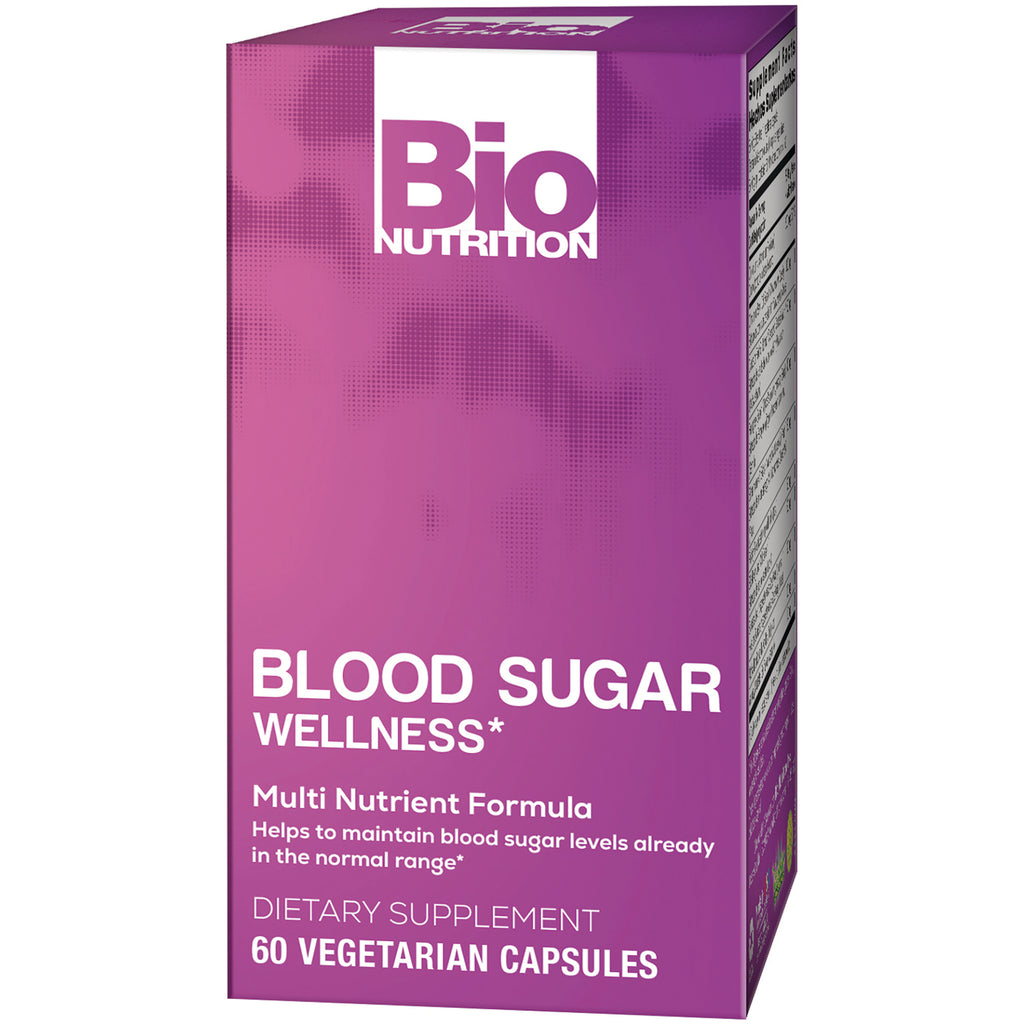 BNN004 | BioNutrition Blood Sugar Wellness dietary supplement front panel box showing brand name and 60 vegetarian capsules - Thumbnail