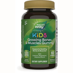 NW1009 | Nature's Way Kids Growing Bones & Muscles gummy bottle, 60 wildberry flavored dietary supplement