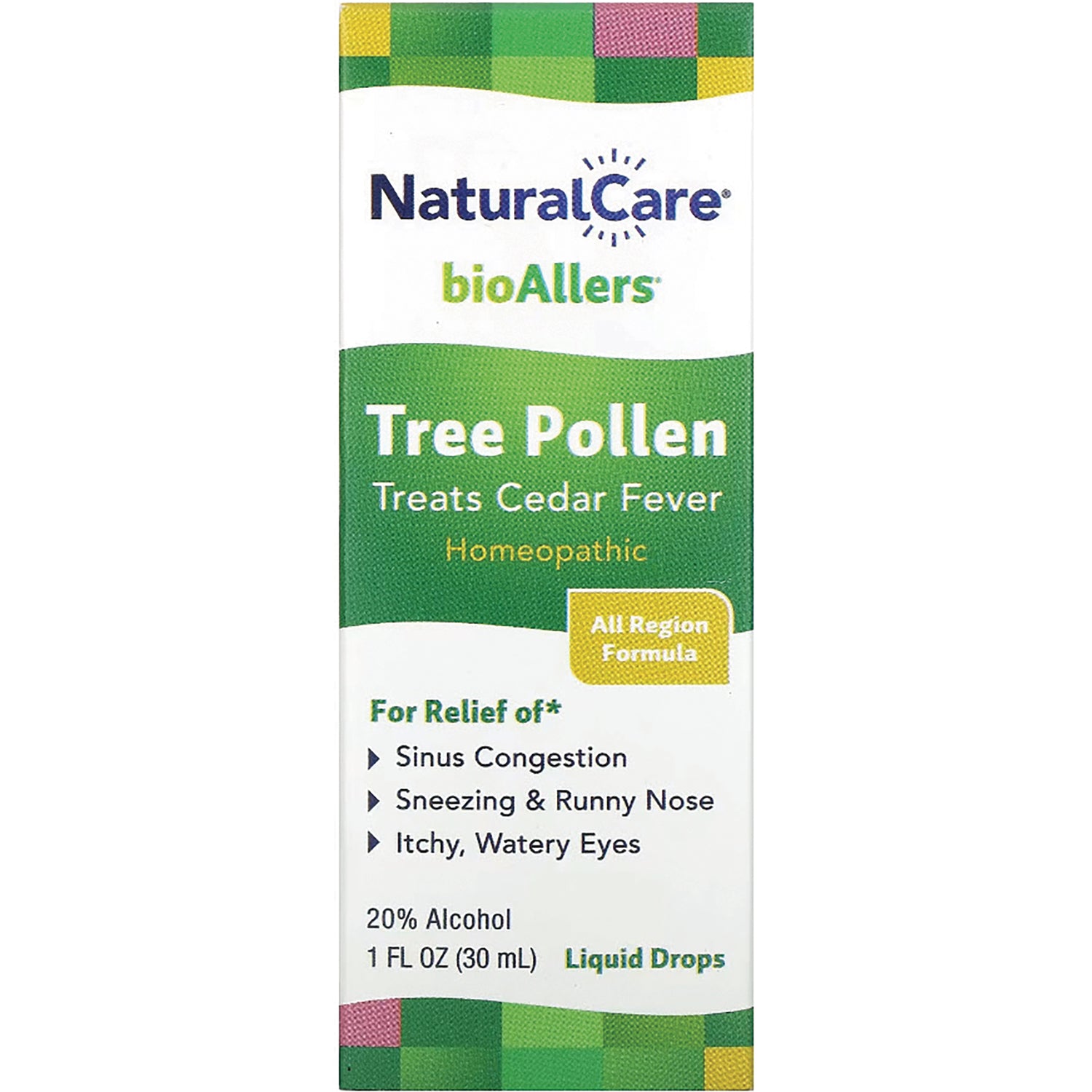 NTB027 | NaturalCare bioAllers Tree Pollen homeopathic liquid drops box 1 FL OZ treats cedar fever