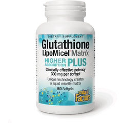 NFC210 | Bottle front label for Glutathione LipoMicel Matrix Higher Absorption Plus 300 mg 60 softgels
