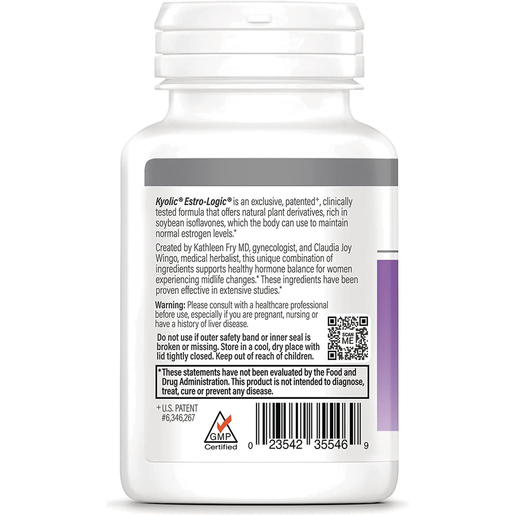 KY060 | back label of white supplement bottle showing product description, warnings, barcode and QR code - Thumbnail