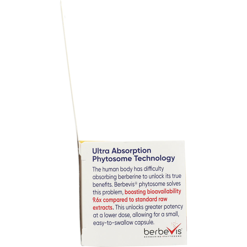 EMD101 | Back panel of Berbevis box reading Ultra Absorption Phytosome Technology with description about boosting bioavailability - Thumbnail