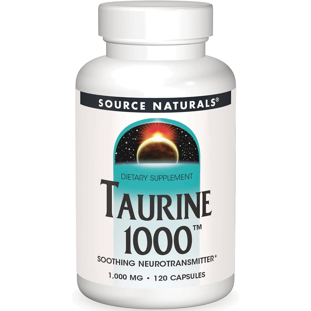 SN781 | Source Naturals Taurine 1000 dietary supplement, 1,000 mg, 120 capsules - Thumbnail
