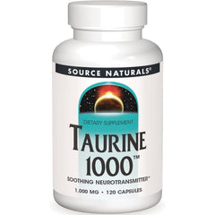 SN781 | Source Naturals Taurine 1000 dietary supplement, 1,000 mg, 120 capsules