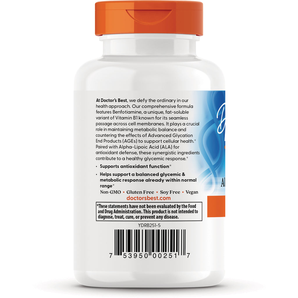 DB186 | back label of white supplement bottle showing product description, benefits, barcode, and doctorsbest.com - Thumbnail