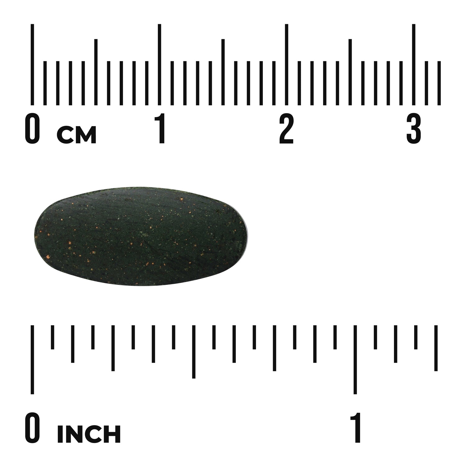 SWR072 | Oval dark green tablet with \