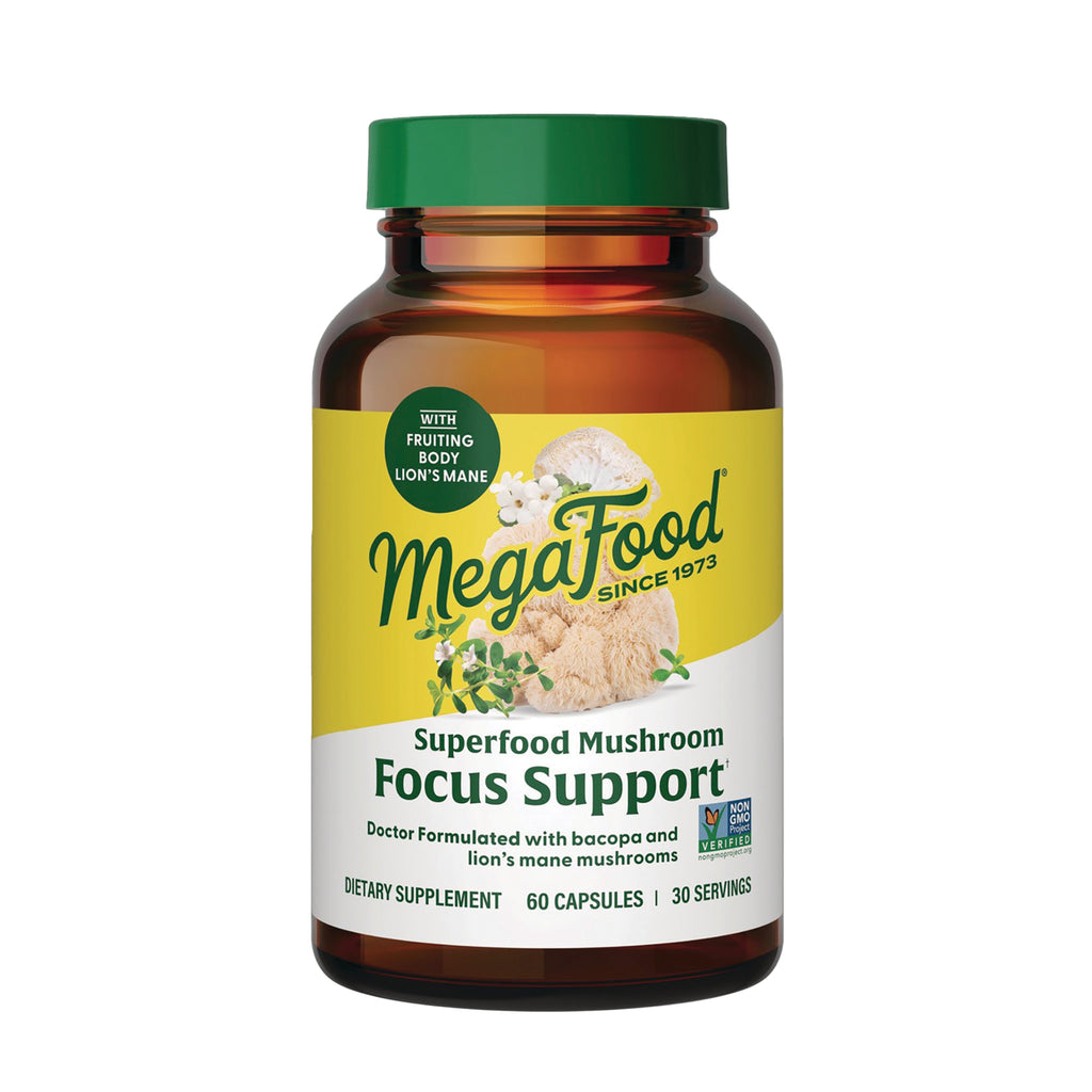 MGF137 | MegaFood Superfood Mushroom Focus Support bottle, 60 capsules dietary supplement - Thumbnail