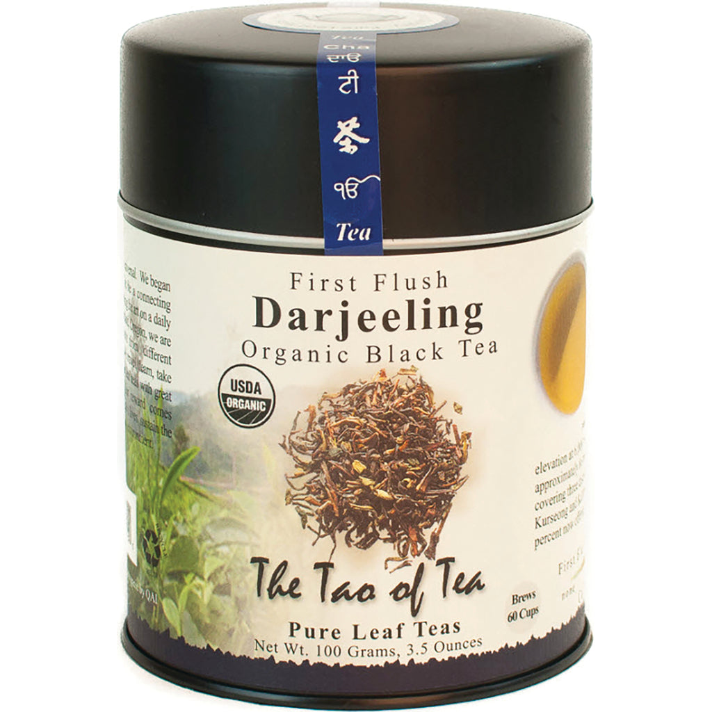 TOT003 | The Tao of Tea First Flush Darjeeling Organic Black Tea tin, USDA Organic, 100 g - Thumbnail