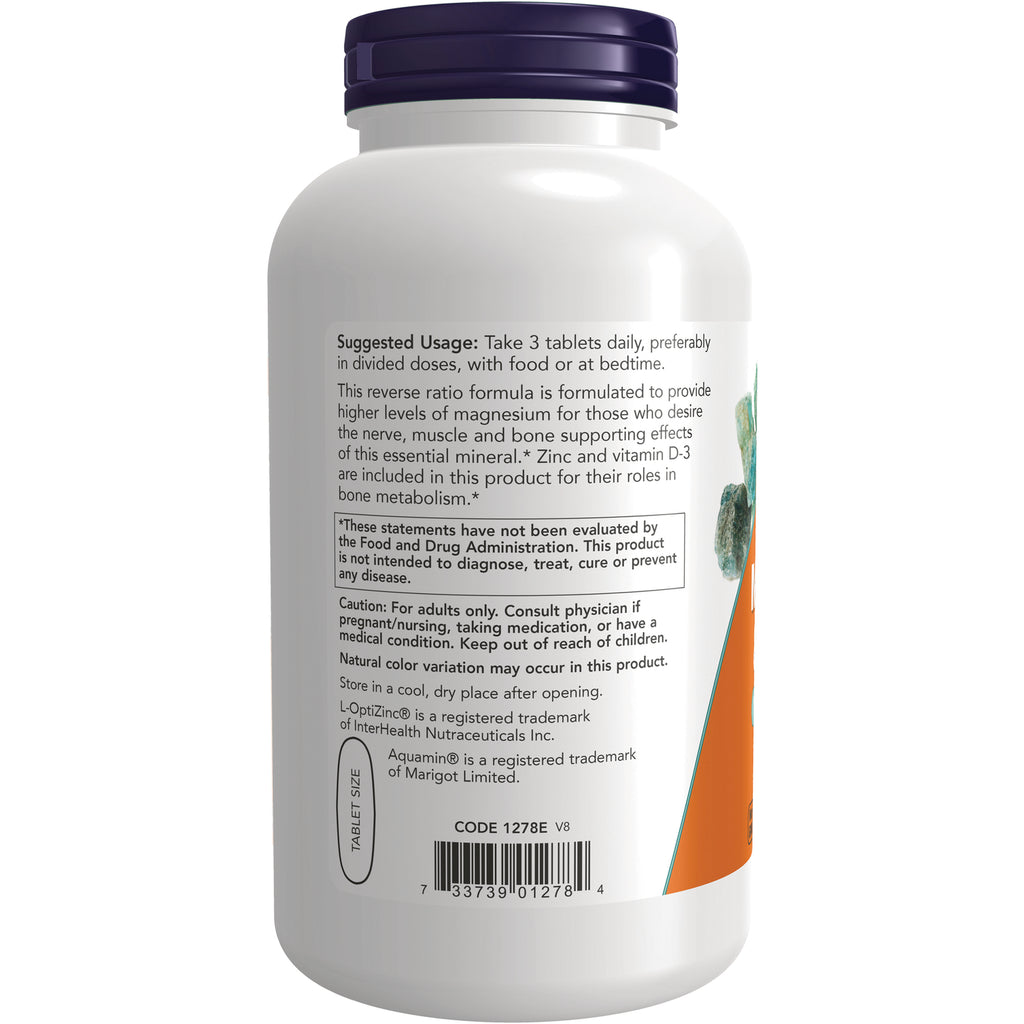 NWF1250 | Back label of white supplement bottle showing suggested usage, warnings, and barcode - Thumbnail