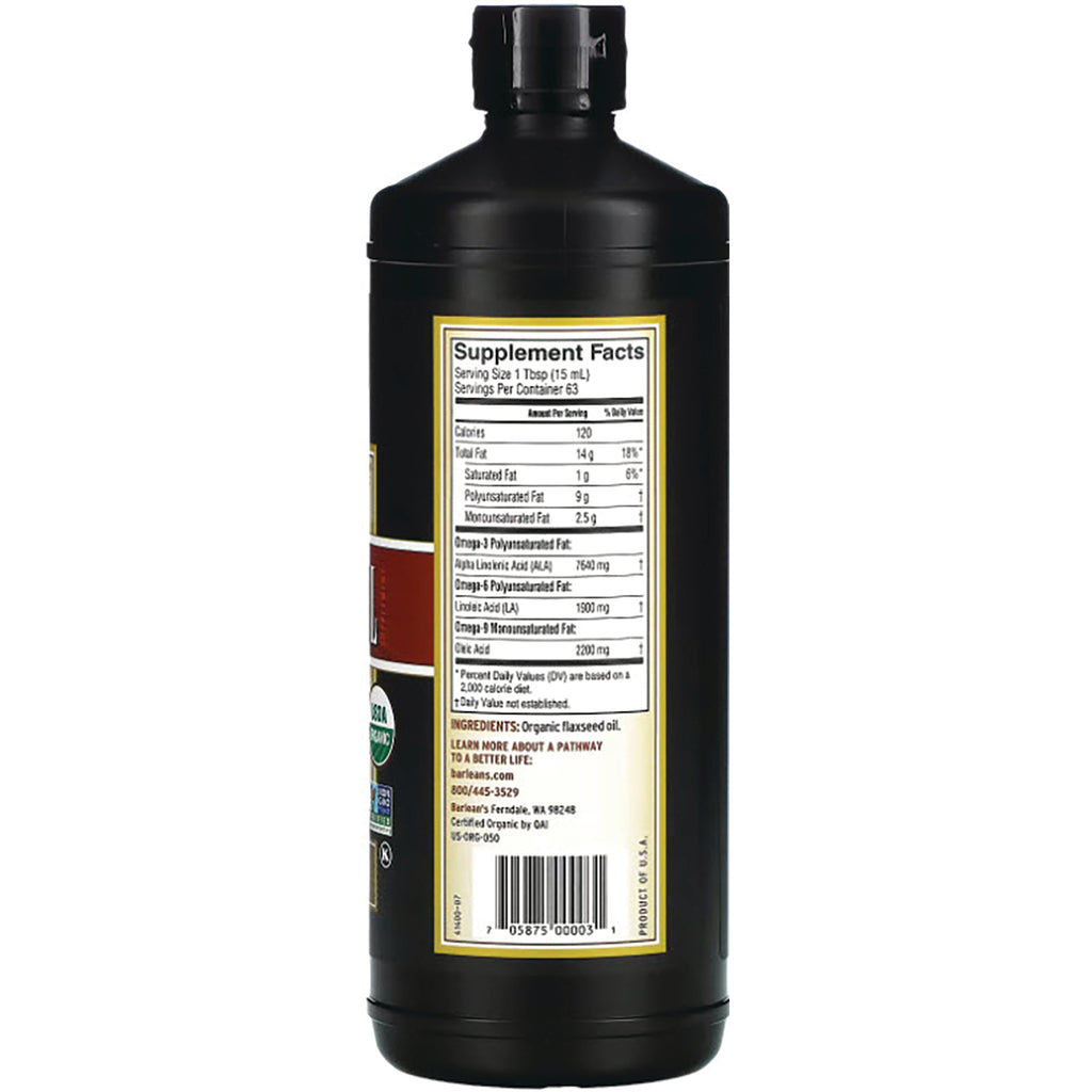 BAR005 | Back of black bottle showing supplement facts panel, ingredients and barcode - Thumbnail