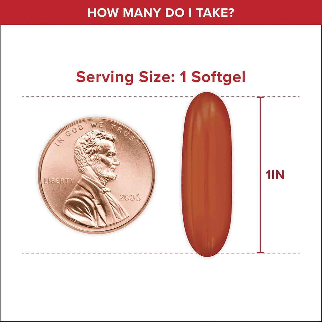 QNL003 | Serving size: 1 softgel shown next to a penny for scale - Thumbnail