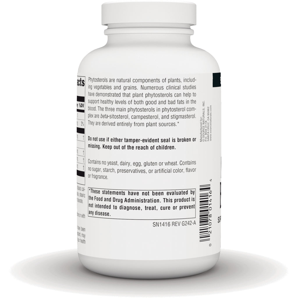 Back label of white supplement bottle showing ingredients, warnings, barcode and FDA disclaimer - Thumbnail
